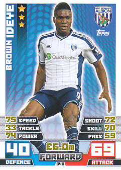 Brown Ideye West Bromwich Albion 2014/15 Topps Match Attax #340